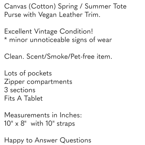 Vintage Y2K Vegan Vacation or Valentine's Purse. 10" x 8" w 10" straps. HP! - Picture 5 of 14